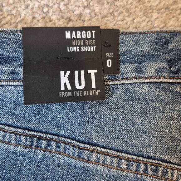 KUT From The Kloth Womens Margot High Rise Long Denim Shorts Size 0 - Picture 3 of 7
